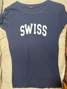 Brandy Melville Navy Swiss Tee